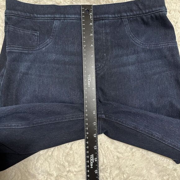 SPANX Jean-Ish Ankle Leggings Pull On Size M Blue Denim Stretch Jeggings EUC - Picture 11 of 14